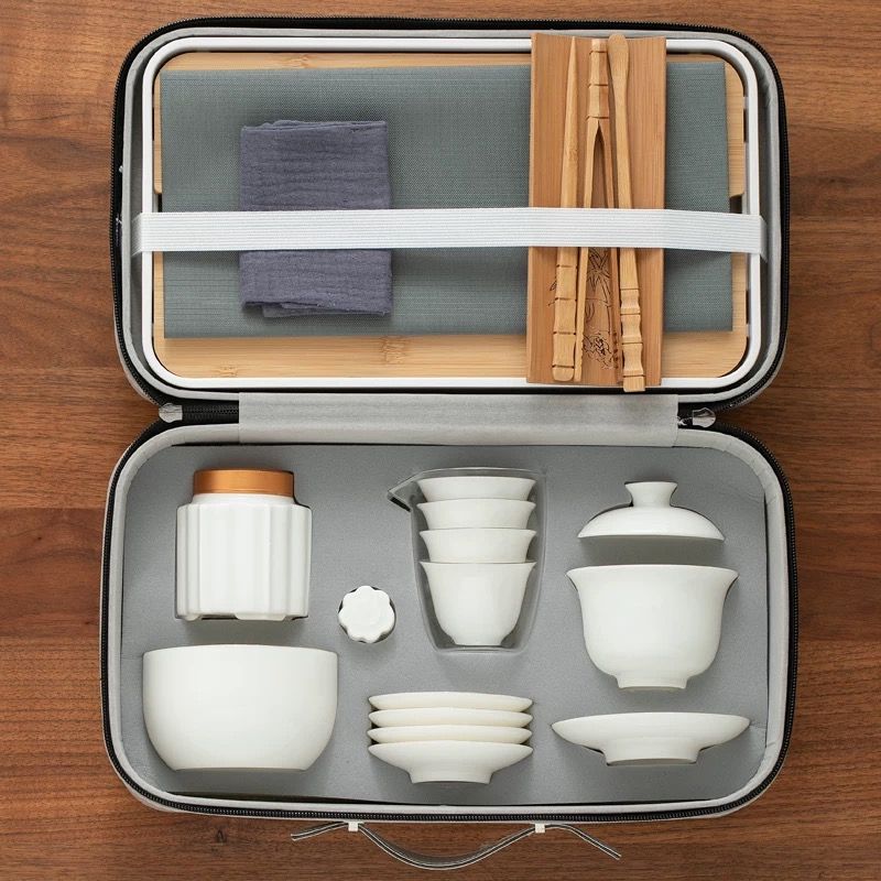 White Jade Tea Set · Travel Edition