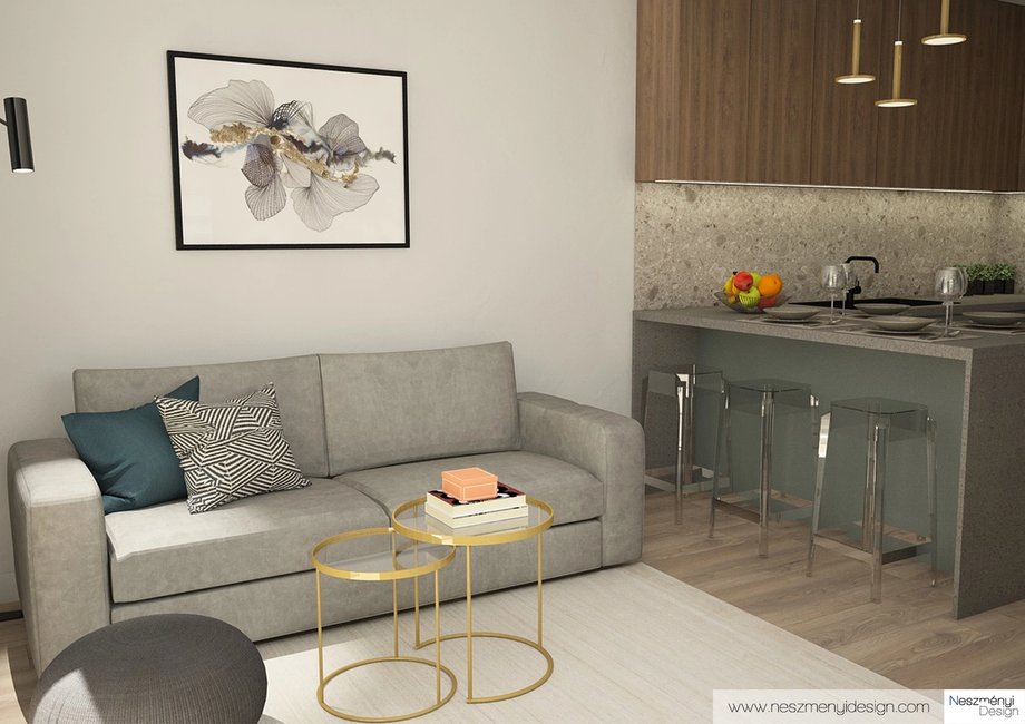 Borítókép Legújabb munkám - Minimalista airbnb-s lakás a Corvin-negyedben