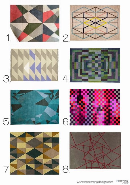 Borítókép 8 szuper geometrikus mintájú szőnyeg nappaliba