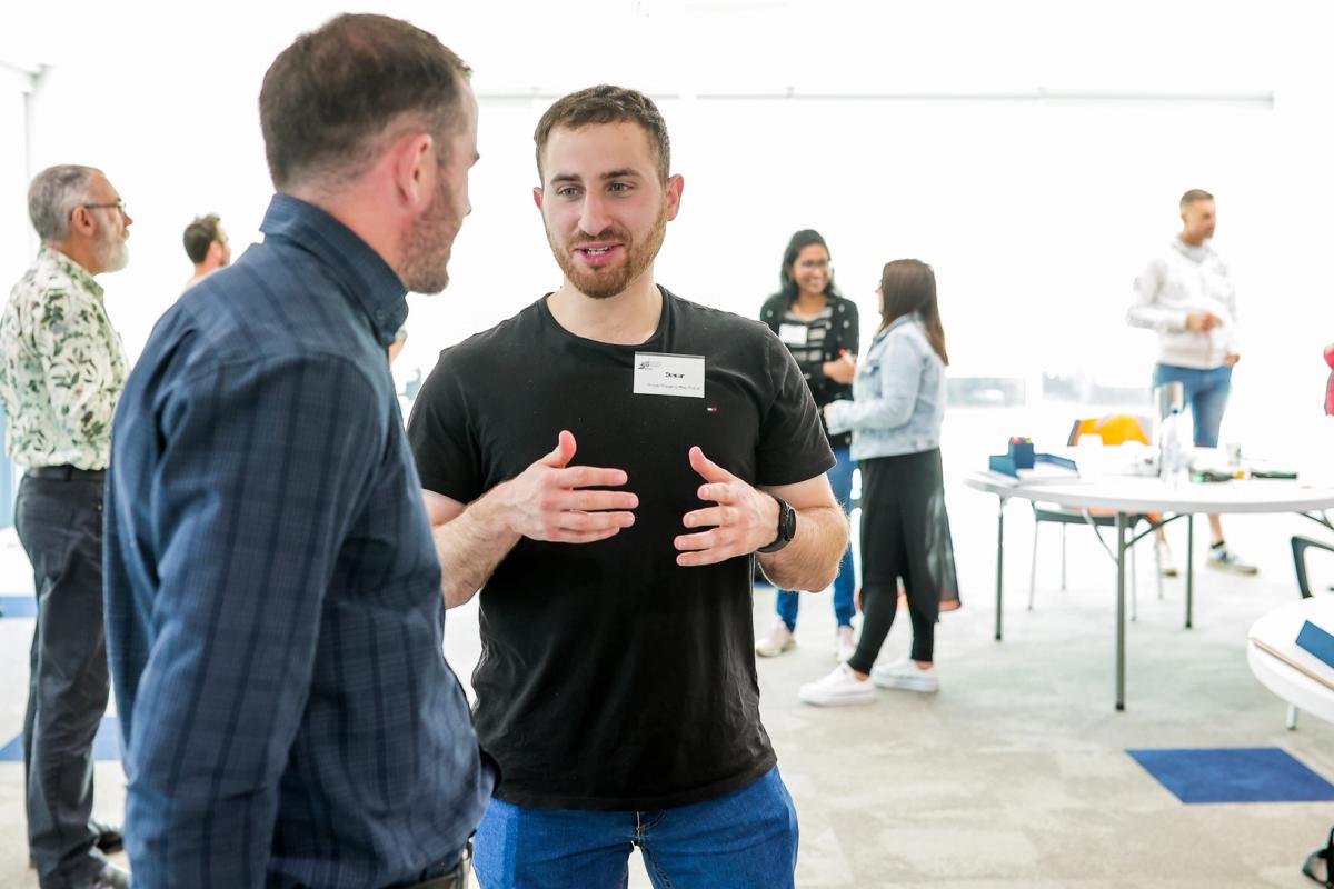 A group of people attending a training course.