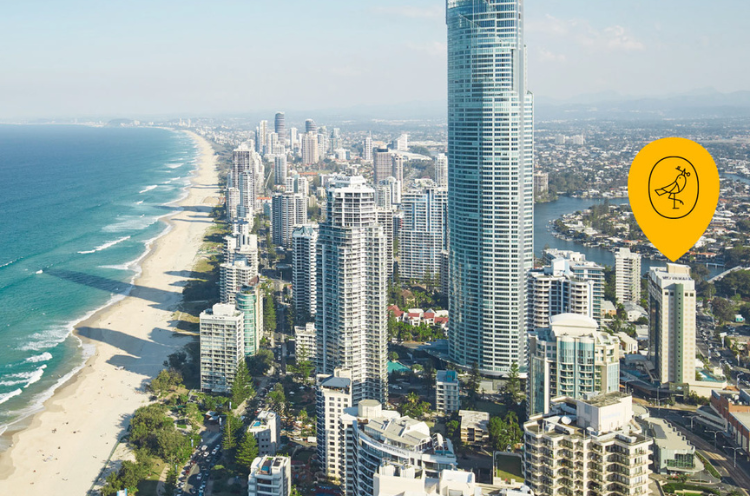 aerial shot voco gold coast