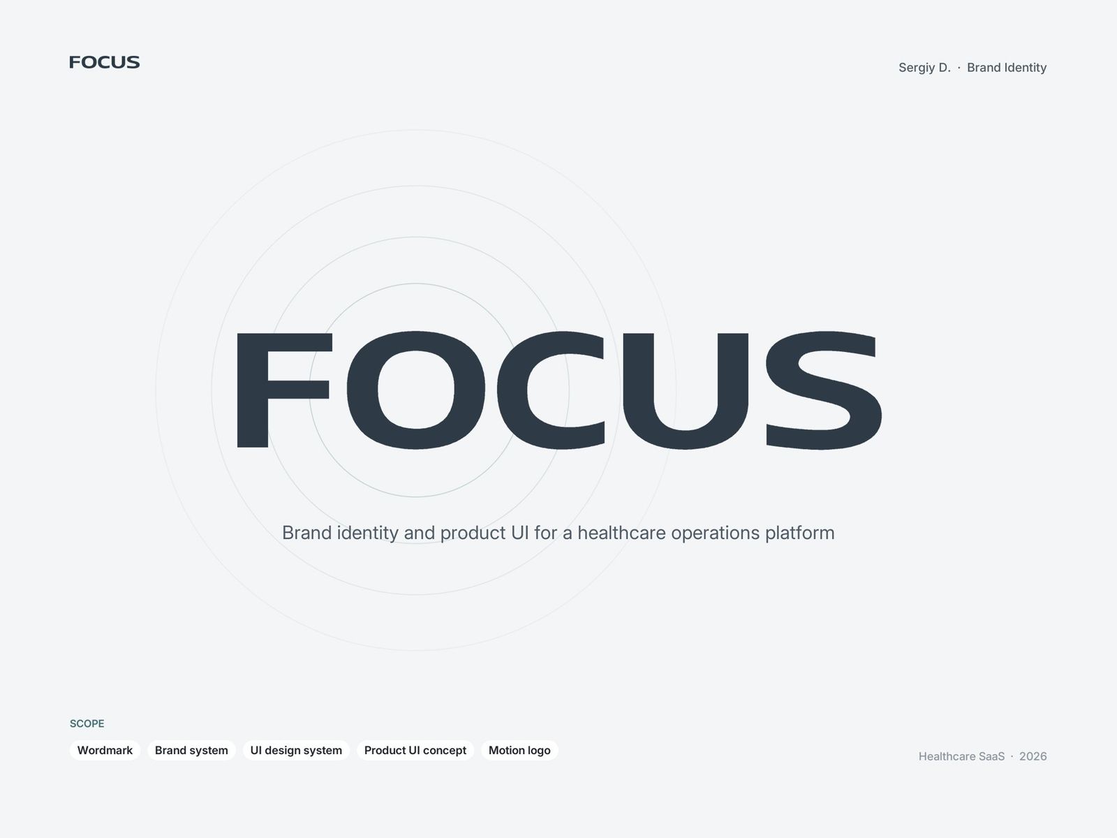 FOCUS healthcare SaaS brand identity