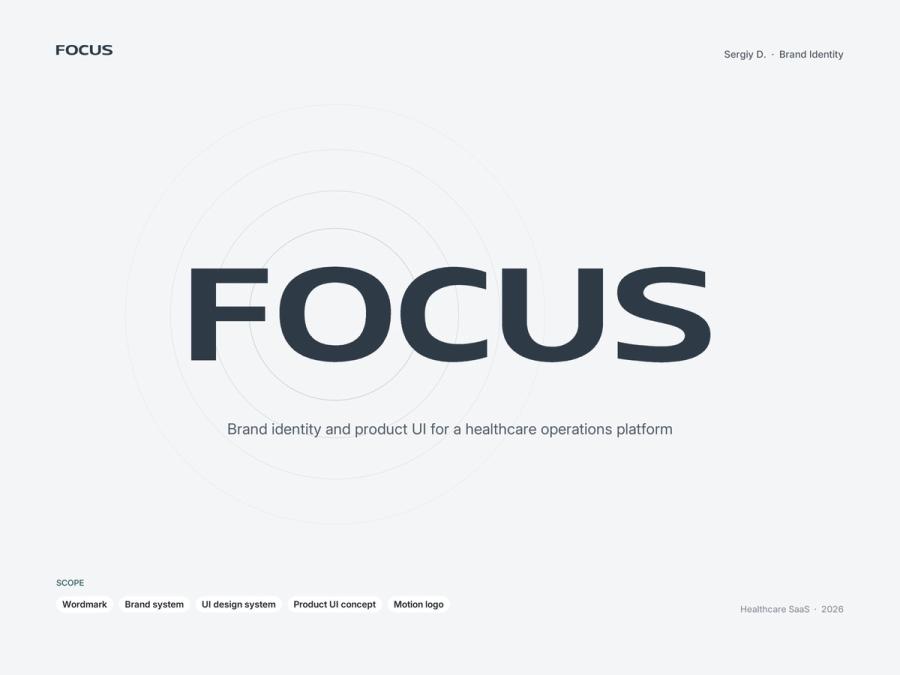 FOCUS healthcare SaaS brand identity