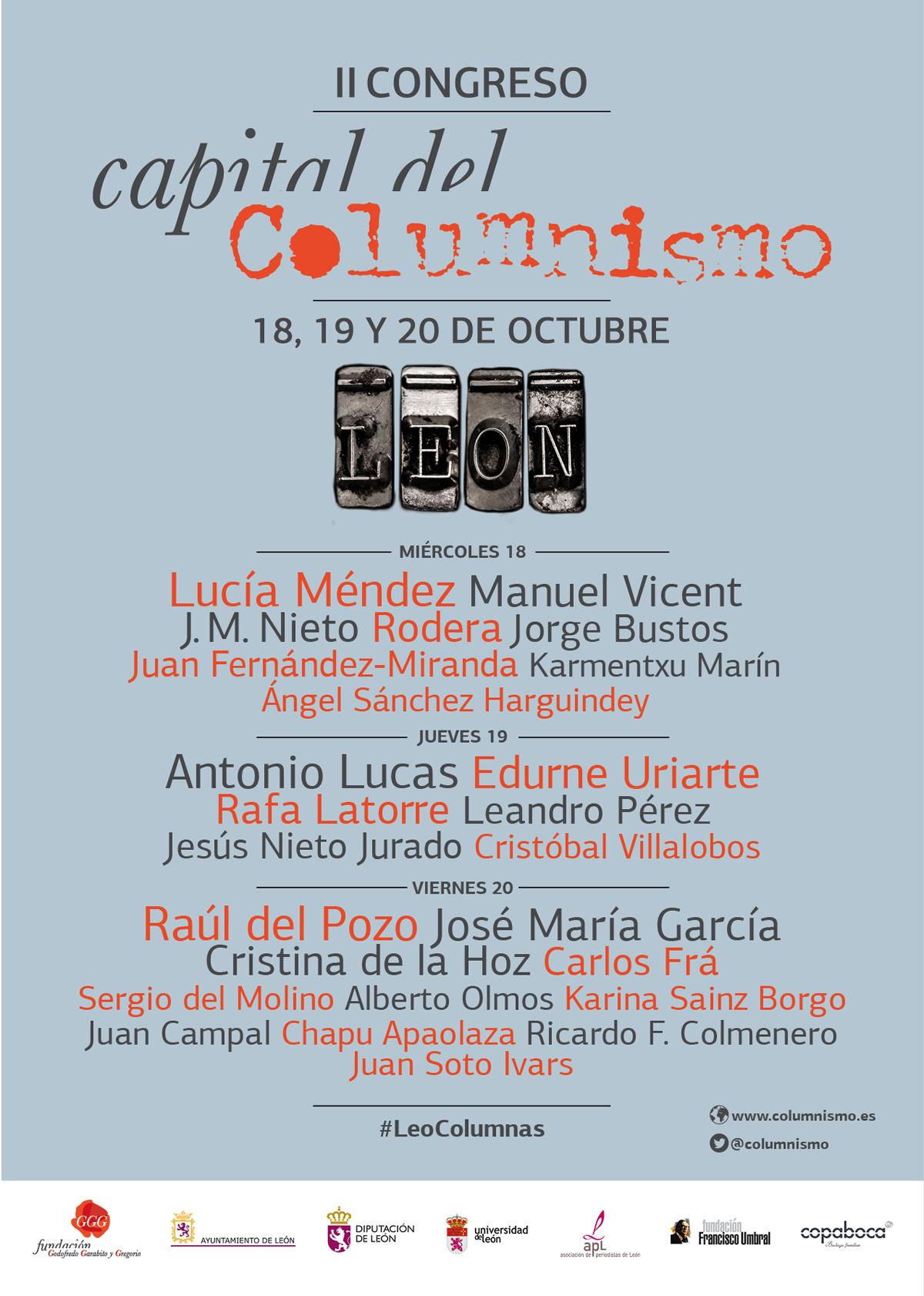 León, capital del columnismo español del 18 al 20 de octubre