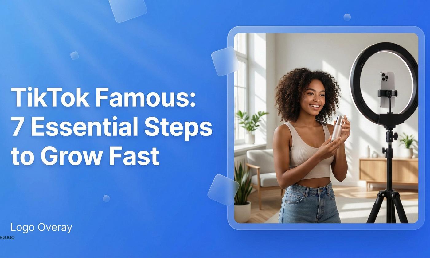TikTok Famous: 7 Essential Steps to Grow Fast - EzUGC Blog