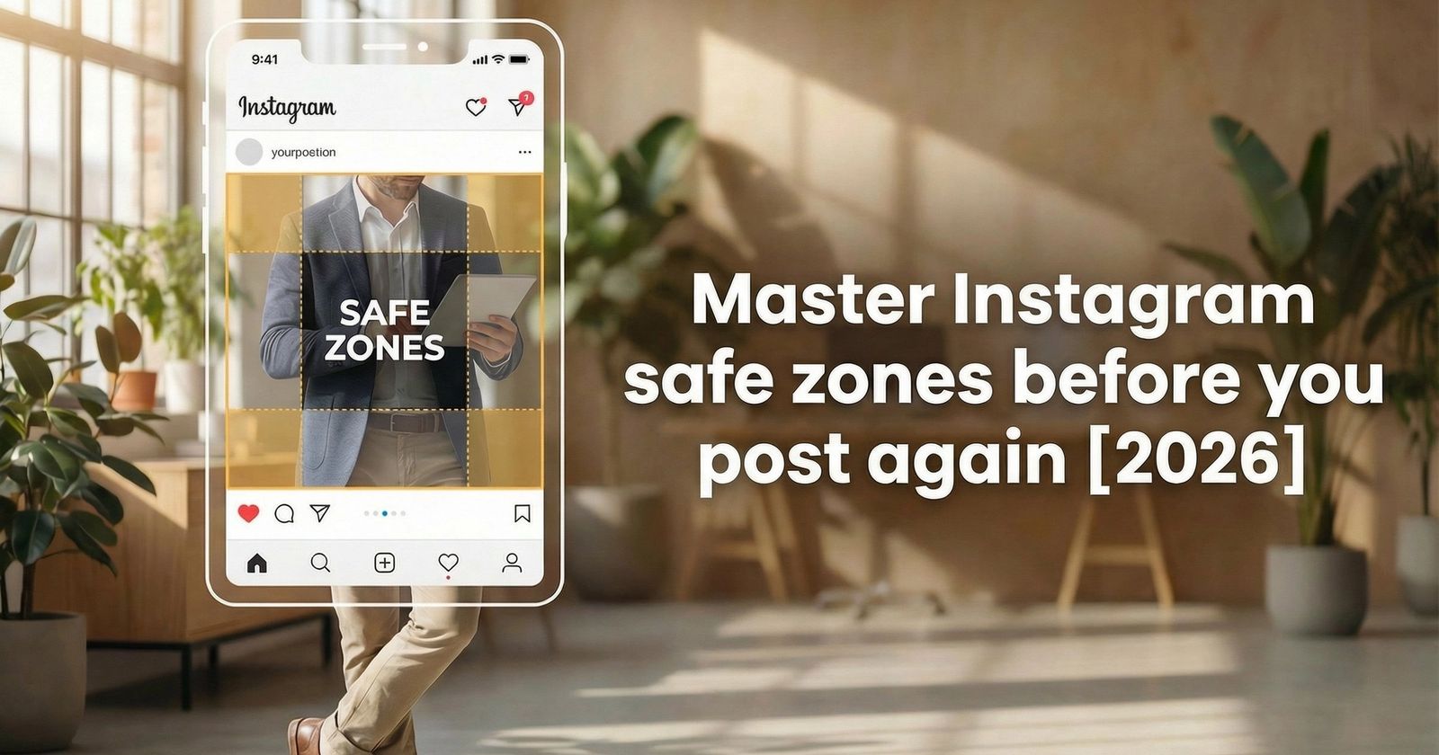 Exact Instagram safe zones for Stories, Reels, and grid previews. Use pixel guides, avoid UI crops, and build safe-zone-ready ads in EzUGC.