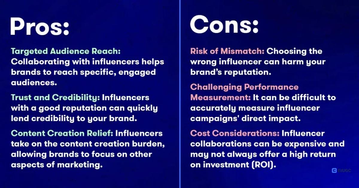 infuencer pros and cons