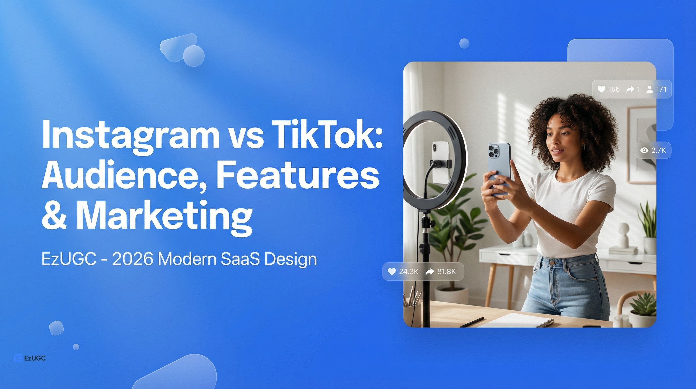 Instagram vs TikTok: Audience, Features & Marketing - EzUGC Blog