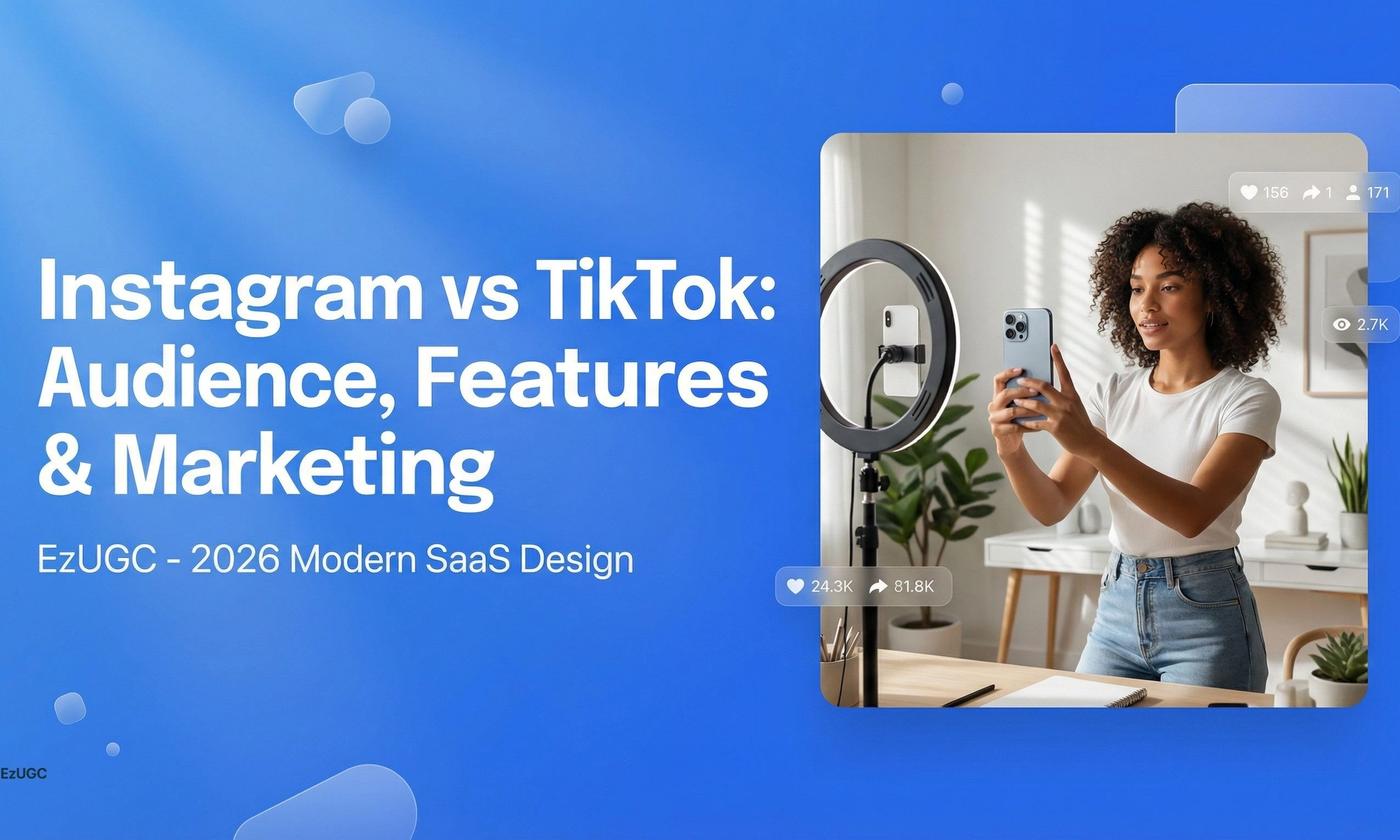 Instagram vs TikTok: Audience, Features & Marketing - EzUGC Blog