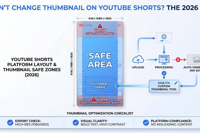 YouTube Shorts mobile upload screen showing a selected thumbnail frame