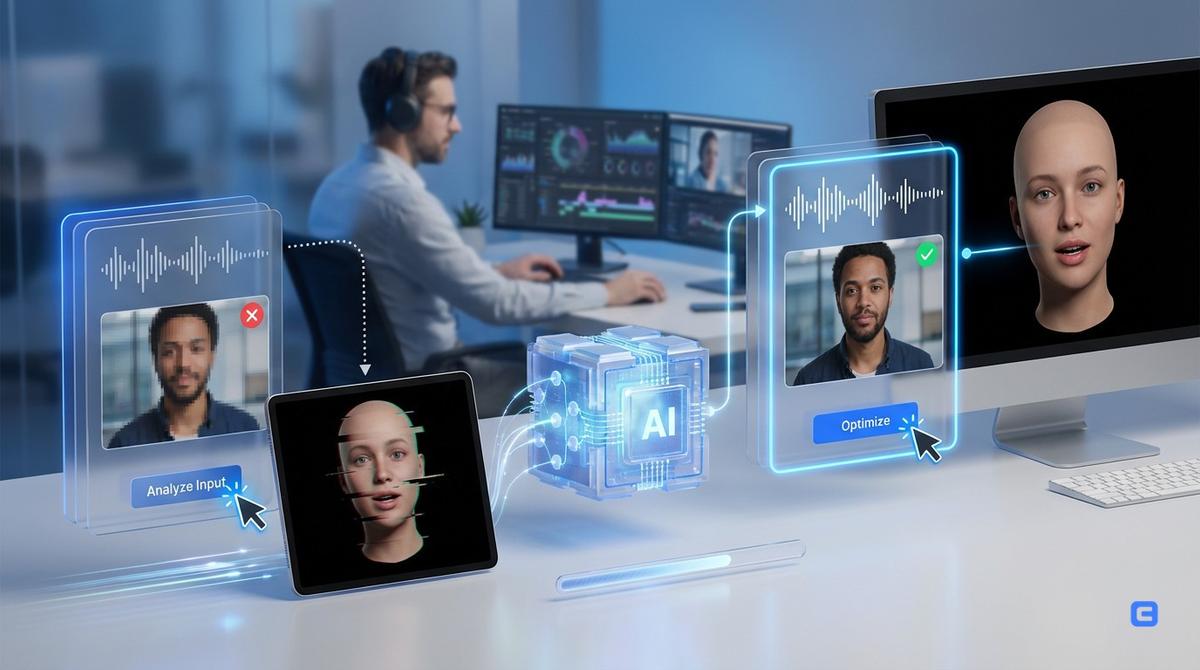 Editorial illustration for Tips to improve AI lip sync quality