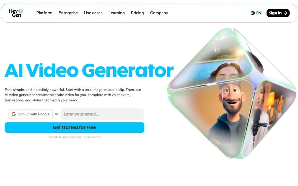 3. HeyGen - hero screenshot