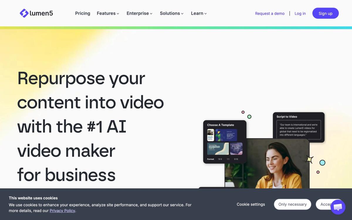 3. Lumen5: Storytelling simplified with a dynamic touch - hero screenshot