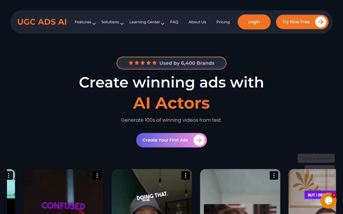 4. UGCAds.ai - hero screenshot