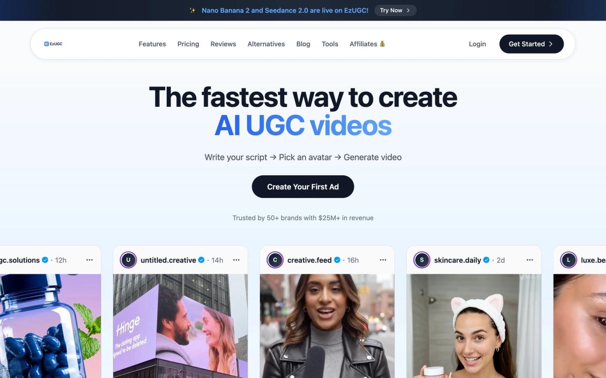 1. EzUGC - hero screenshot