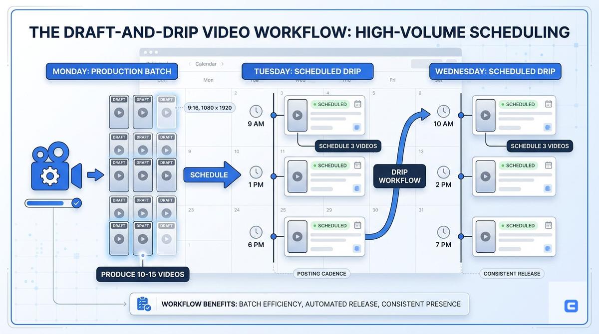 Editorial illustration for The draft-and-drip workflow