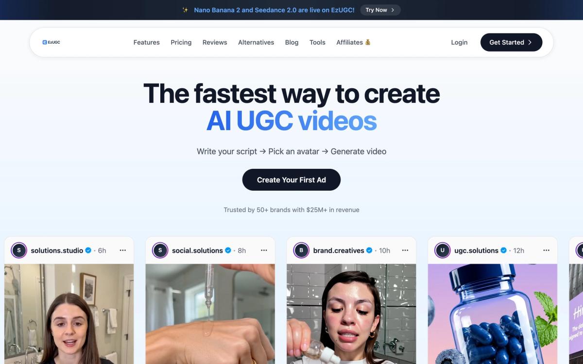 1. Start your project in EzUGC - hero screenshot