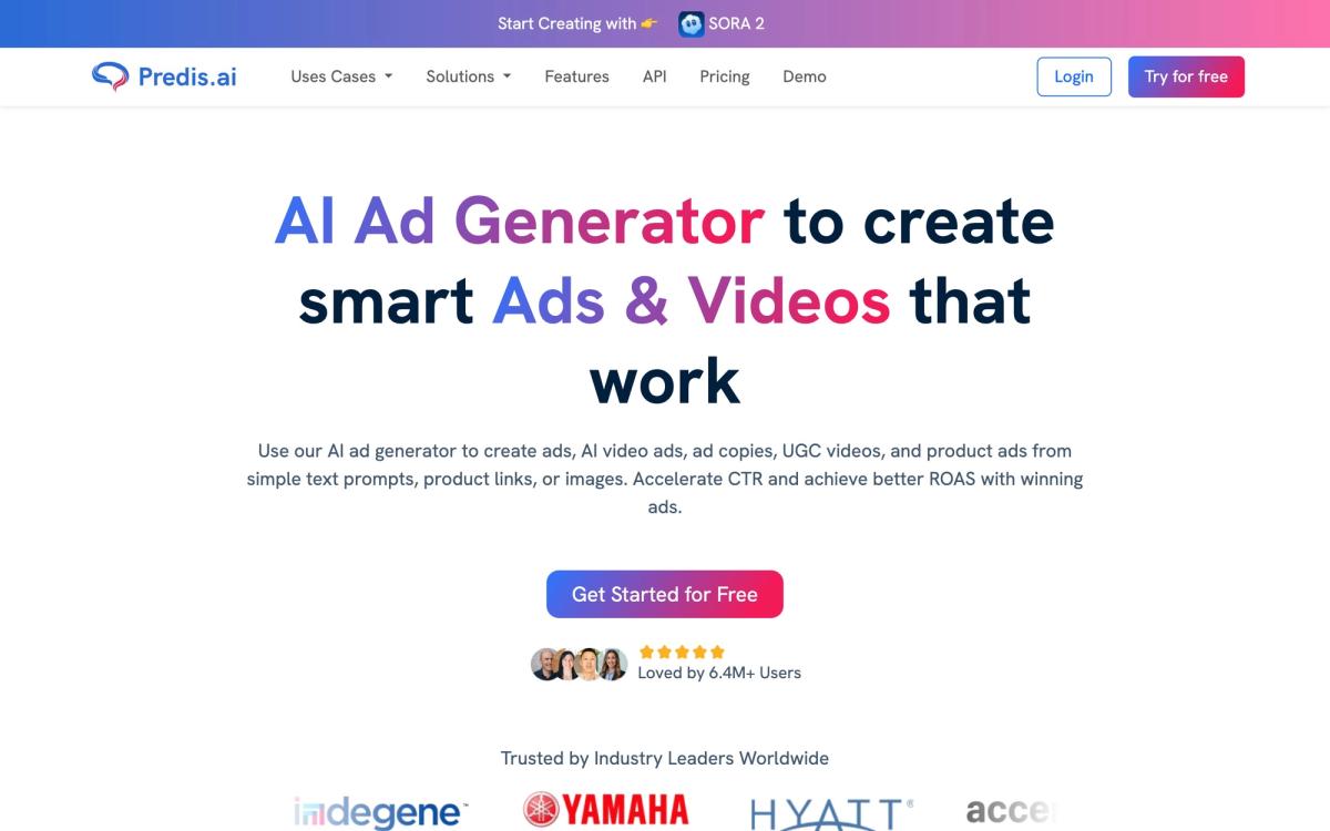 2. Predis.ai - Best for ad creatives and videos with AI - hero screenshot