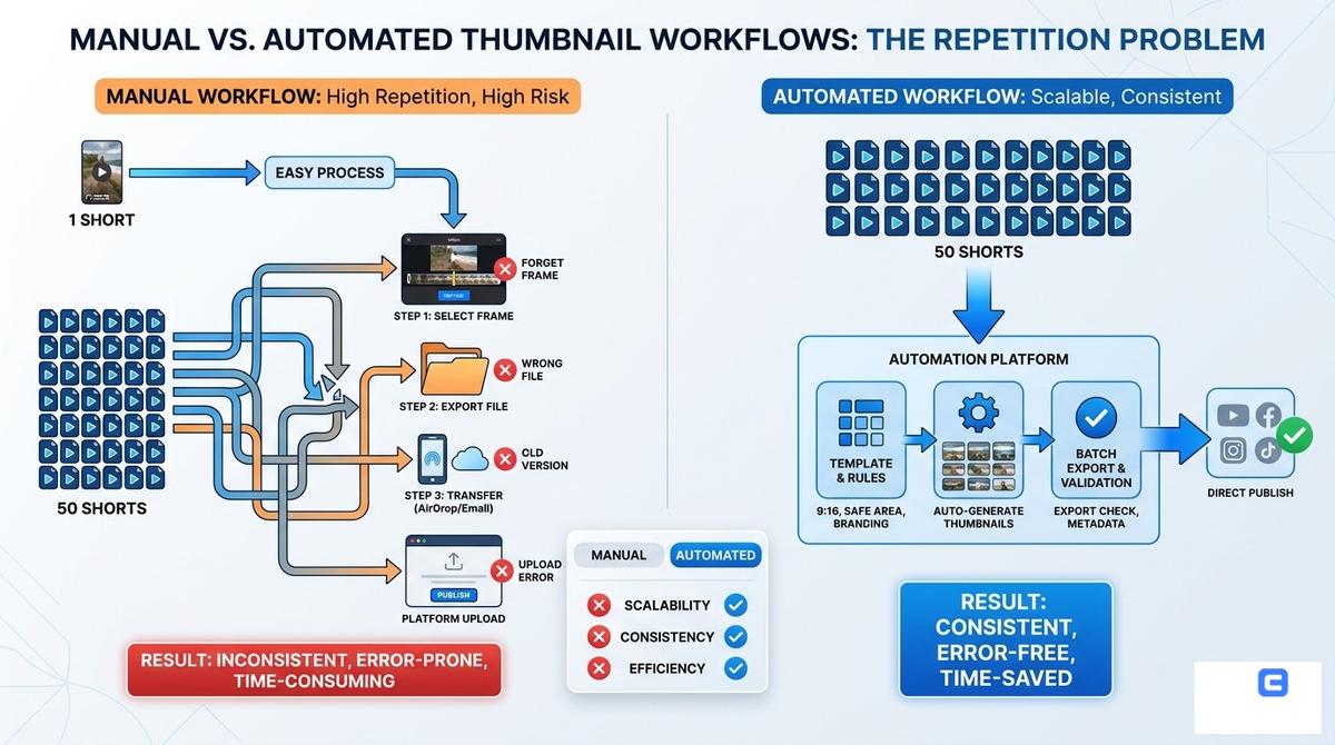 Editorial illustration for Manual vs. automated thumbnail workflows