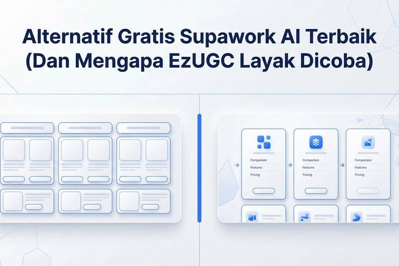 Alternatif Gratis Supawork AI Terbaik (Dan Mengapa EzUGC Layak Dicoba)