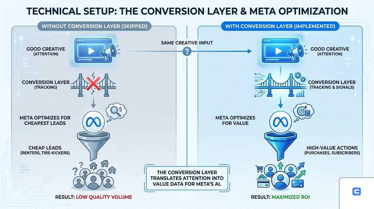Editorial illustration for Technical setup: the conversion layer