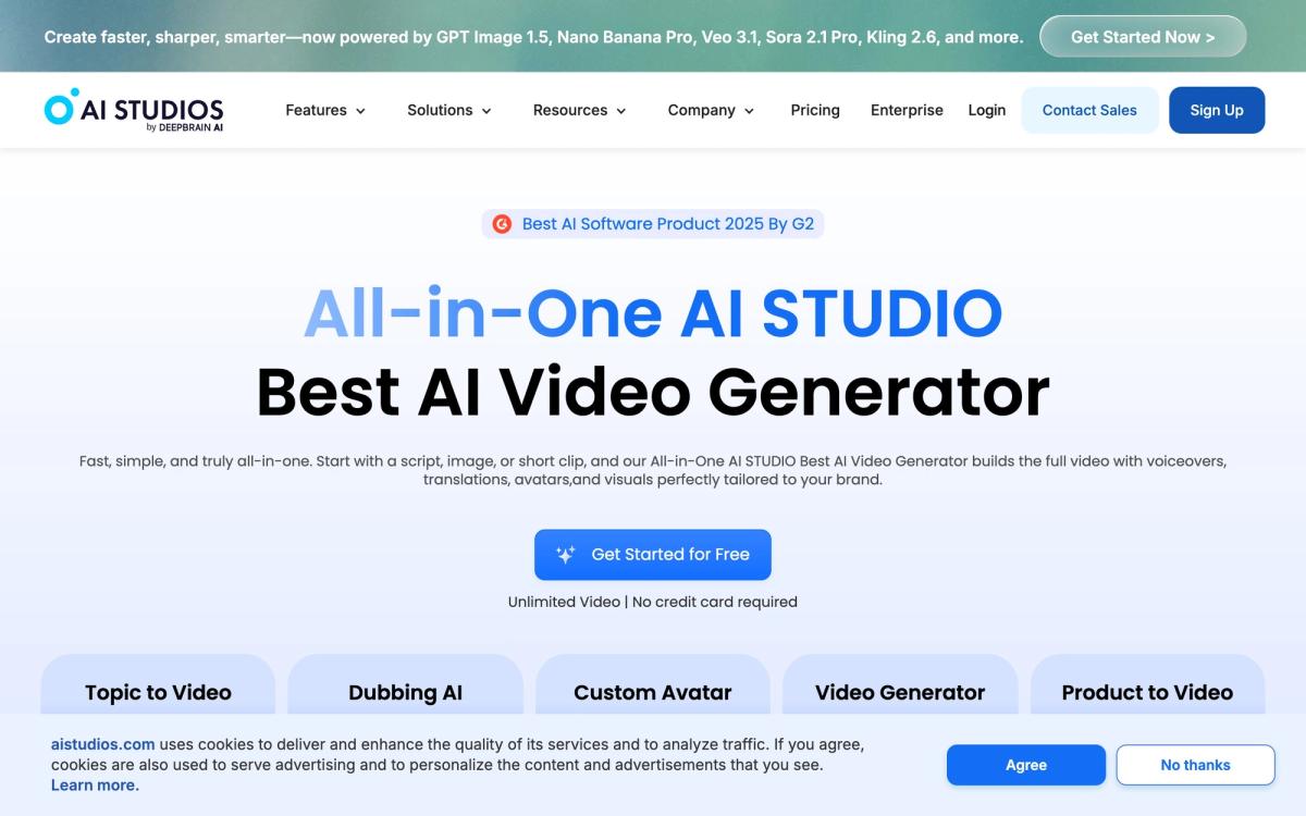 7. DeepBrain AI: The simplicity of text-to-video mastery - hero screenshot