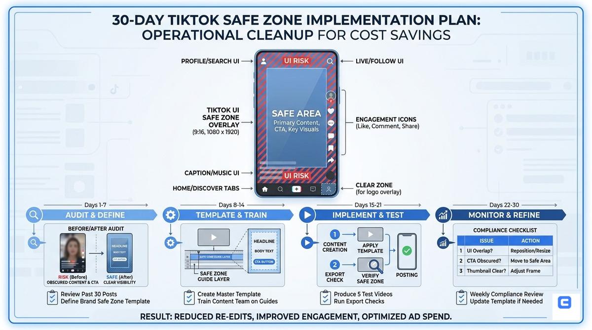 Editorial illustration for A 30-day TikTok safe zone implementation plan