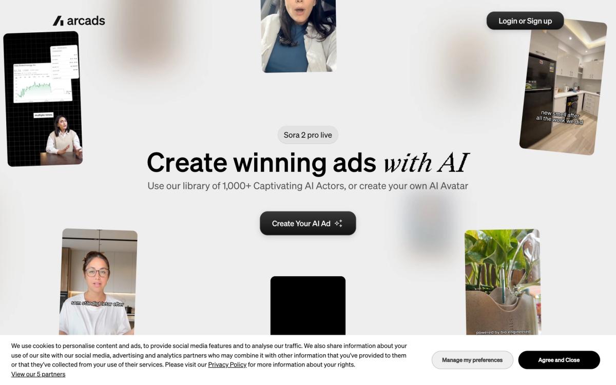 8. Arcads AI - hero screenshot