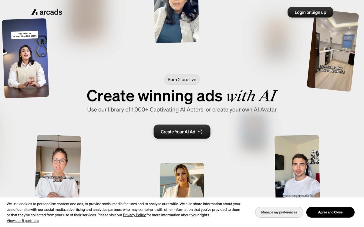 2. Arcads - hero screenshot