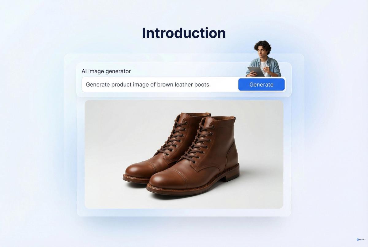 Brown vintage-style leather boots on a concrete floor.