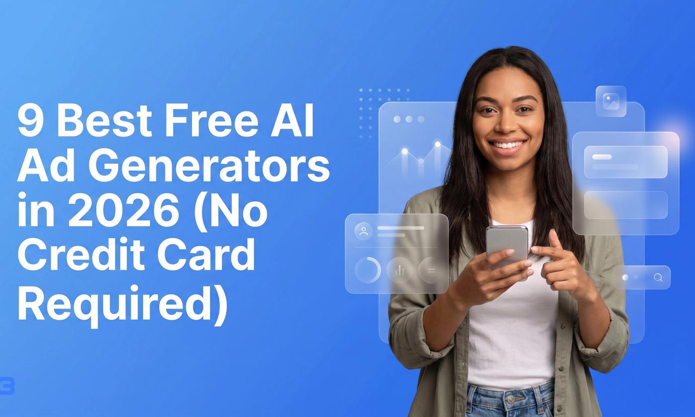 AI creator reviewing ad creative variants on a phone and laptop
