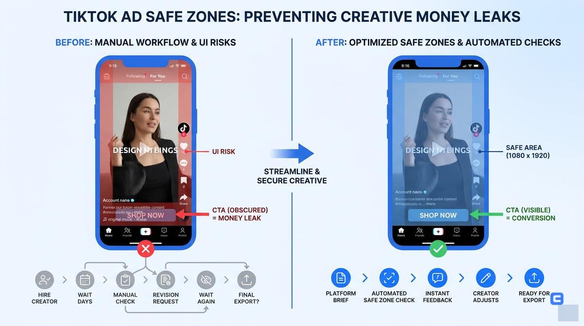 Editorial illustration for Create TikTok ads that people can actually read