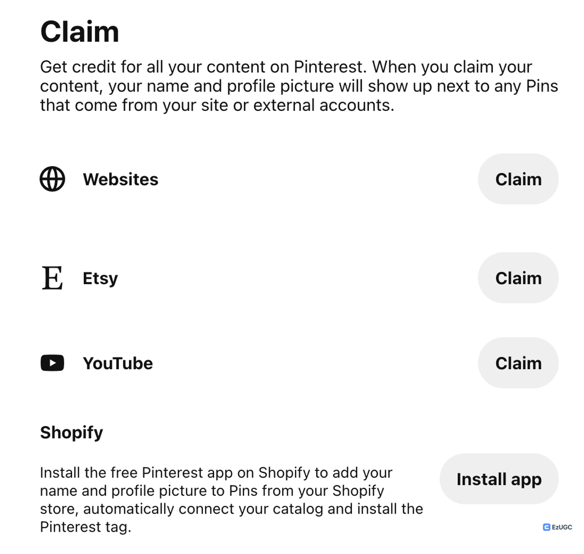 Claim your website on Pinterest