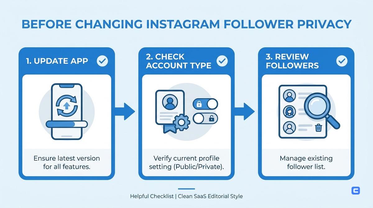 Instagram privacy setup checklist
