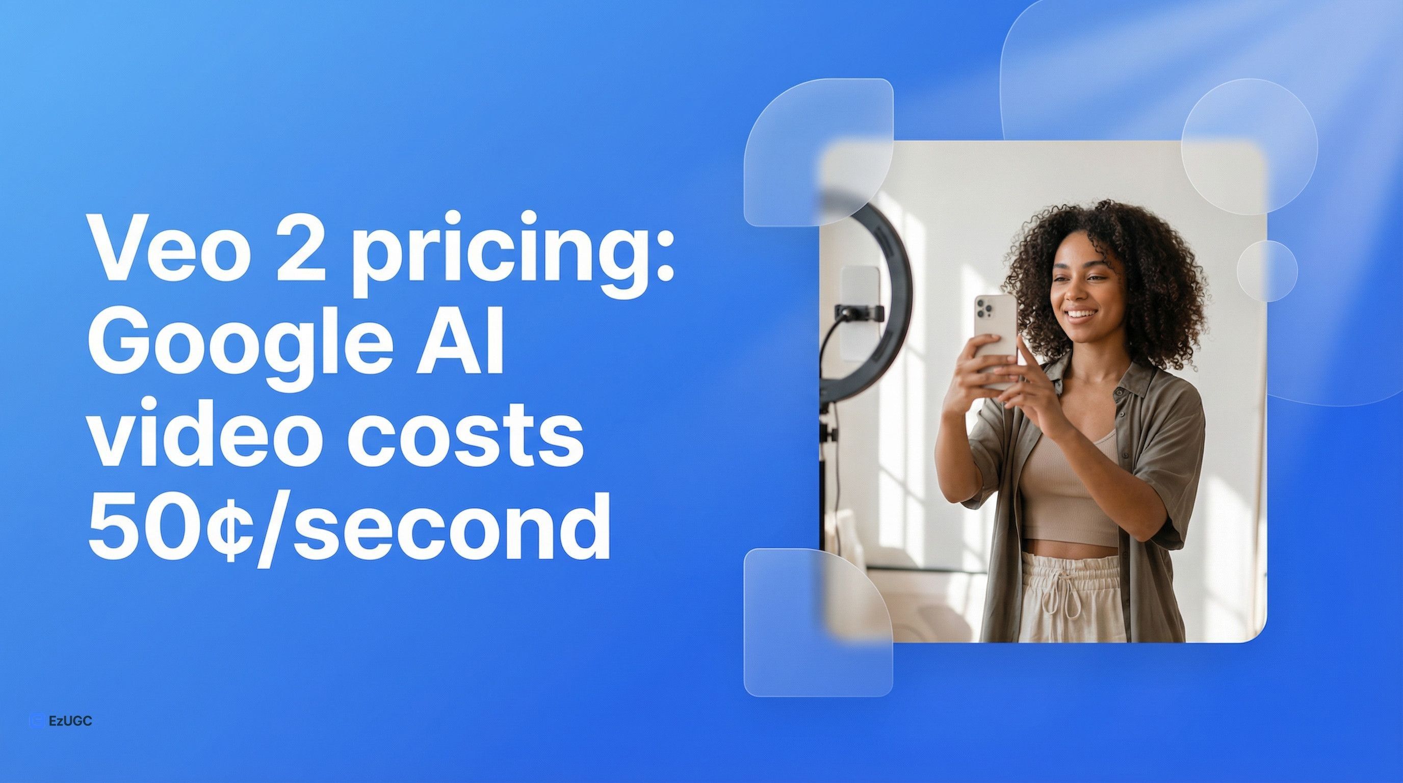 Veo 2 pricing: Google AI video costs 50¢/second - EzUGC Blog