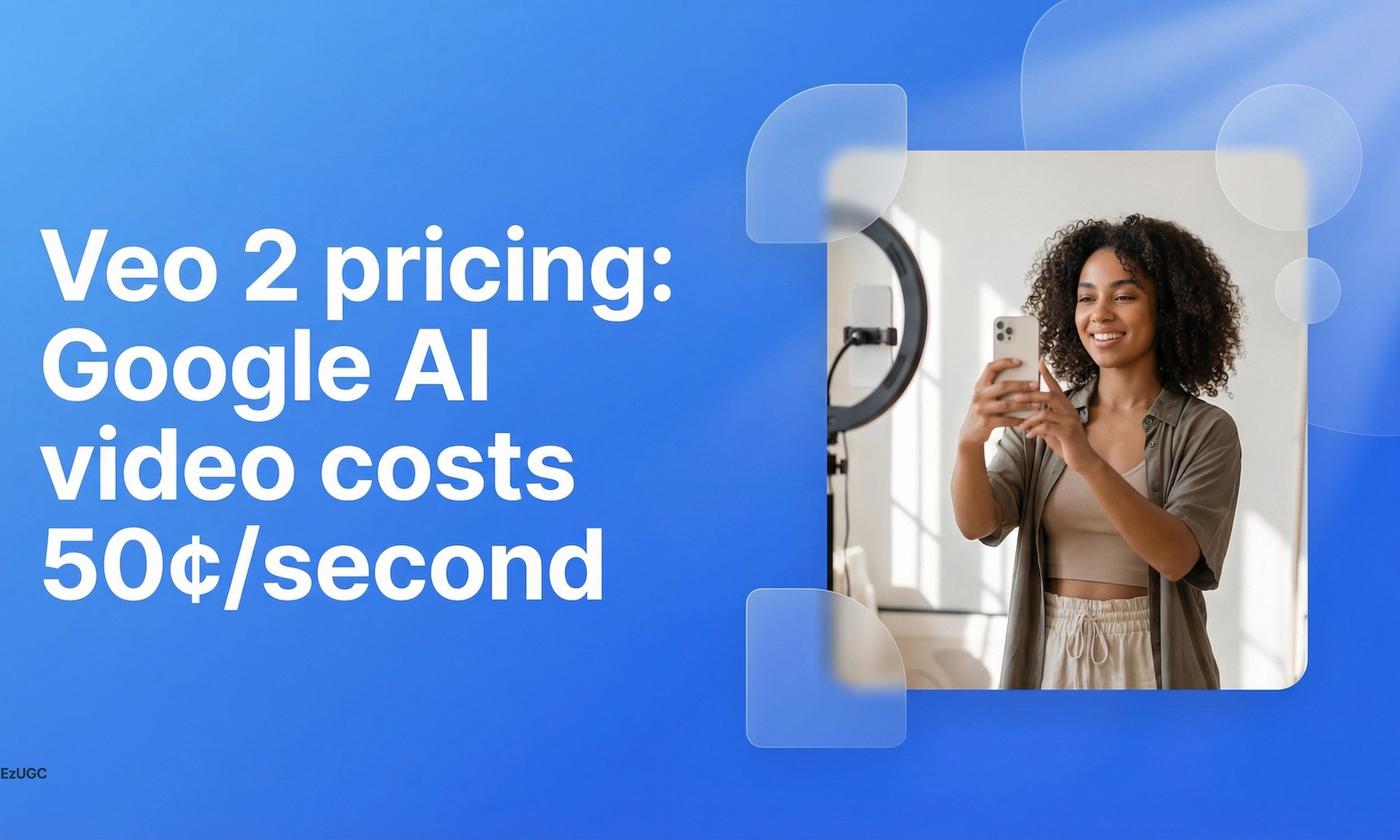 Veo 2 pricing: Google AI video costs 50¢/second - EzUGC Blog