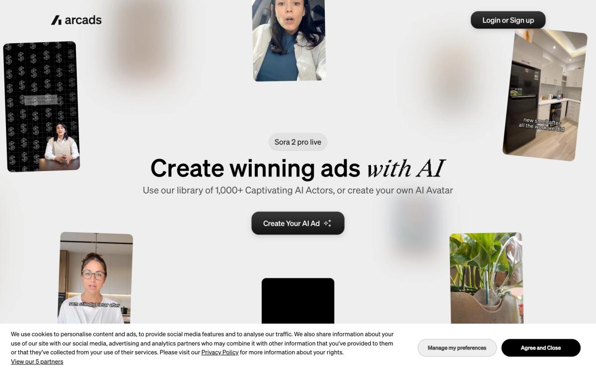 #2: Arcads - hero screenshot