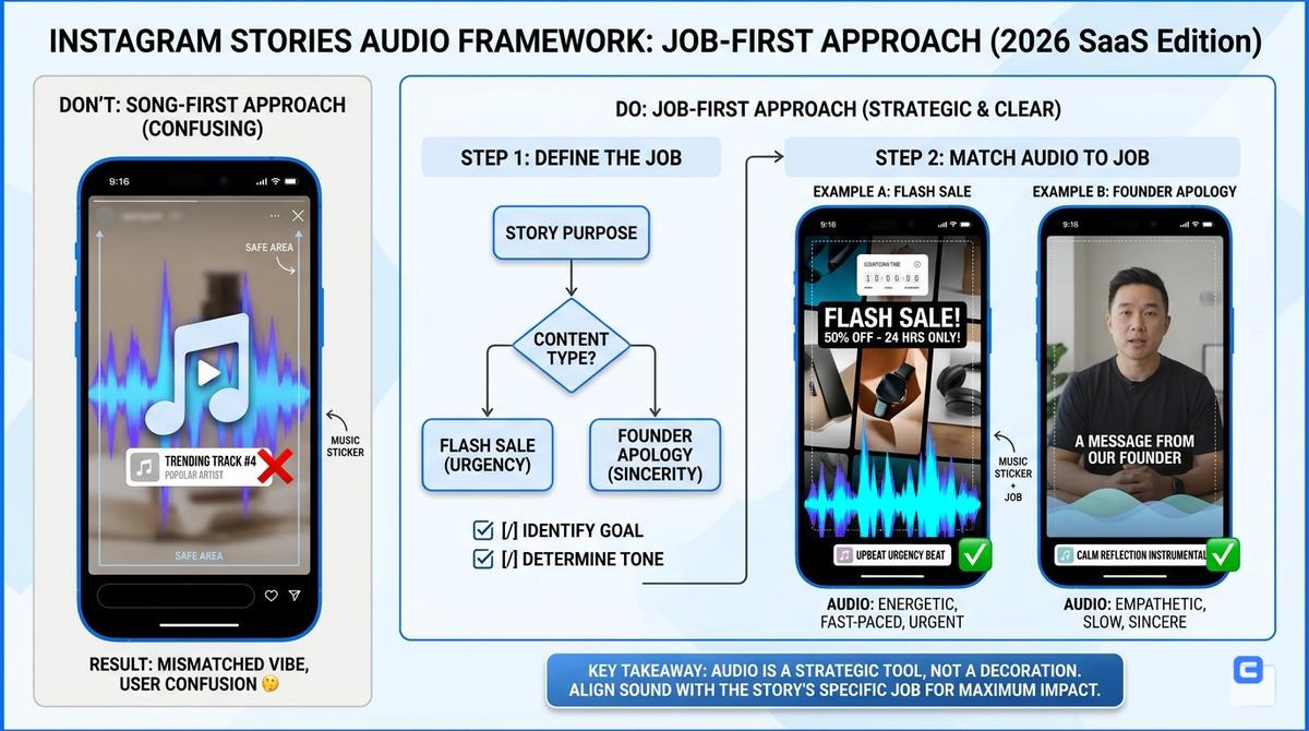 Editorial illustration for A practical audio framework for Instagram Stories