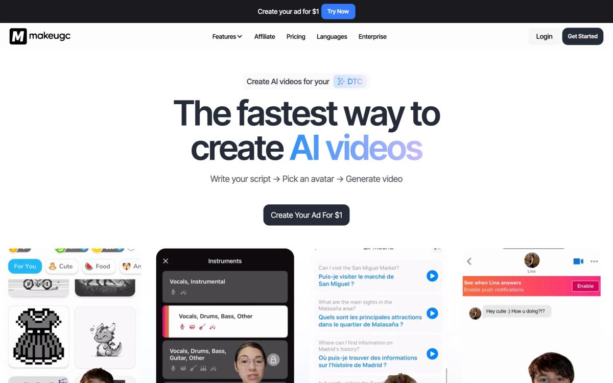5. MakeUGC.ai - hero screenshot
