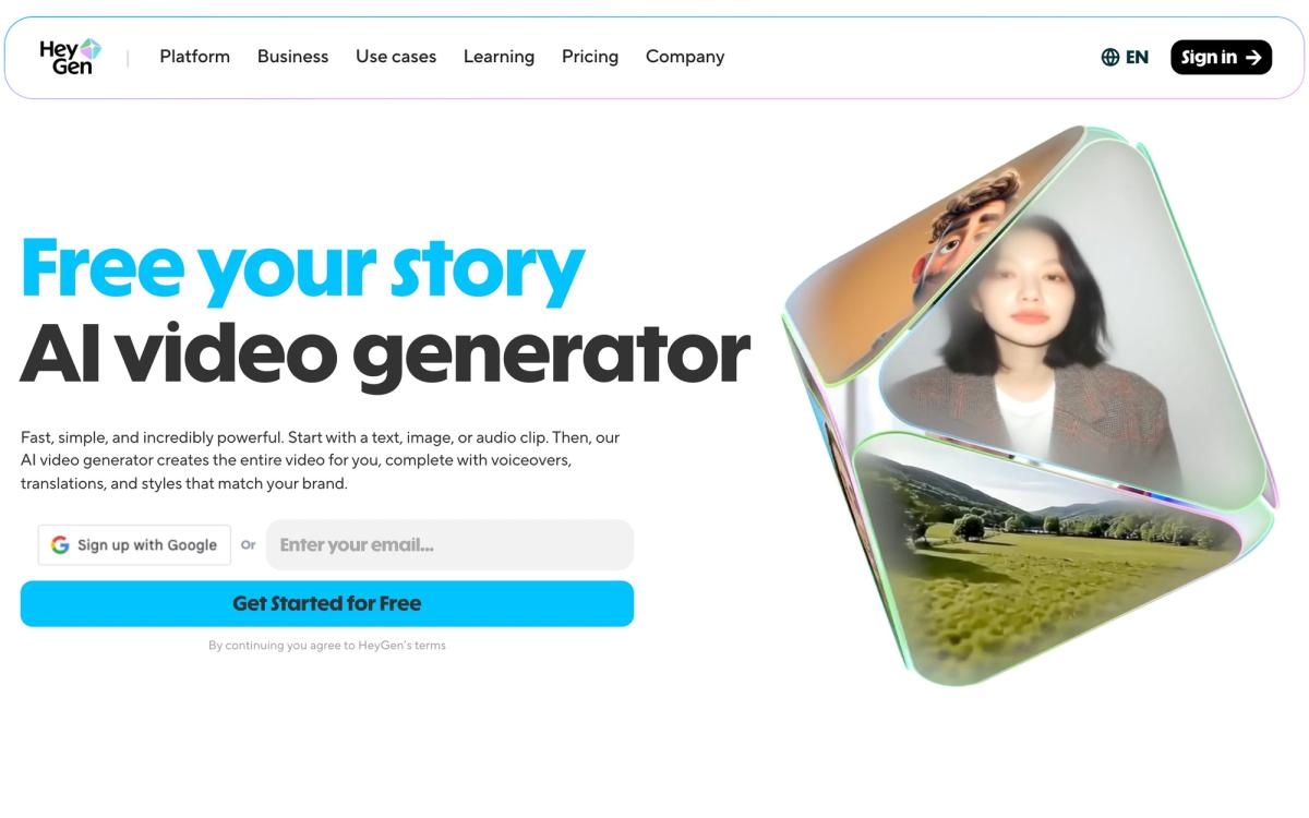 7. HeyGen - Personalized AI Video on a Budget - hero screenshot