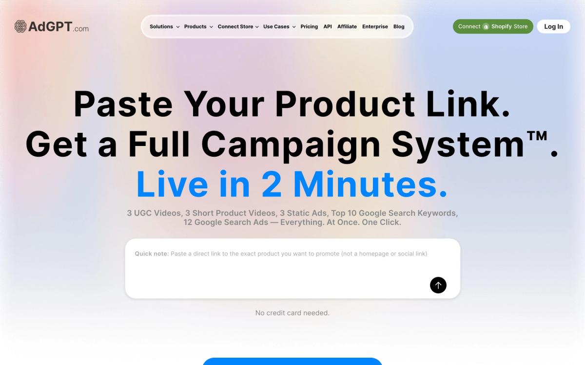 2. AdGPT - hero screenshot