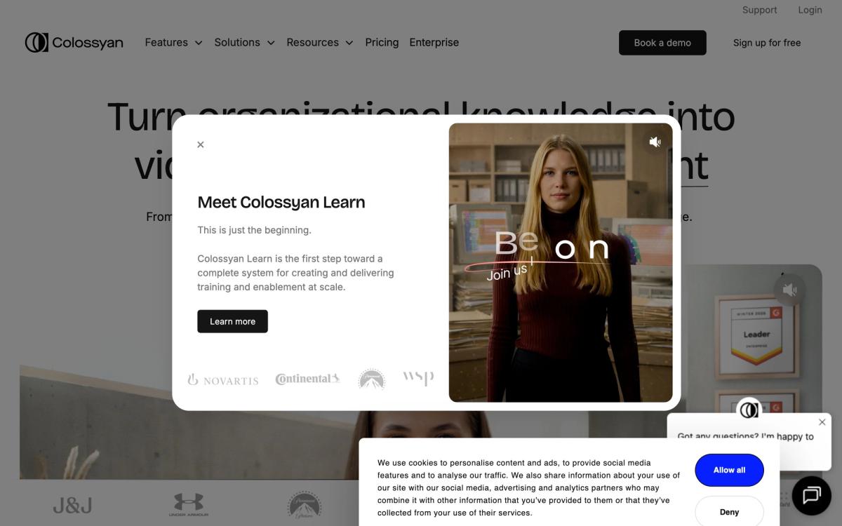 7. Colossyan - hero screenshot