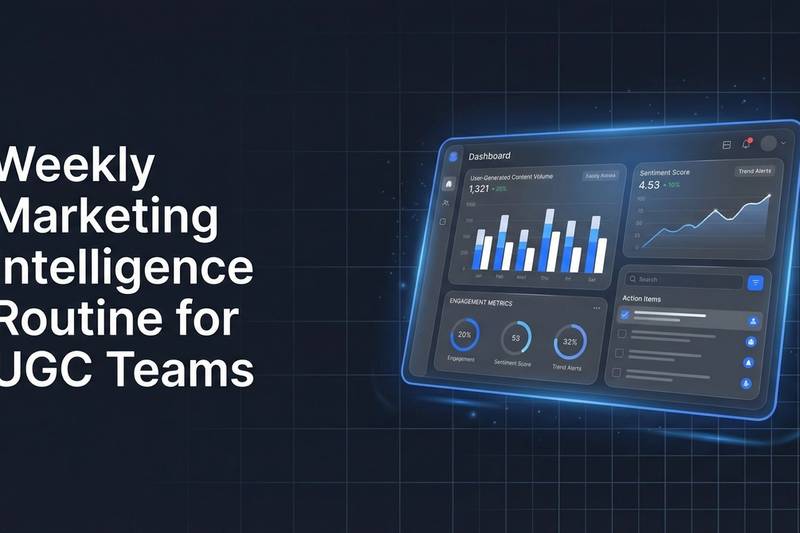 Weekly Marketing Intelligence Routine for UGC Teams