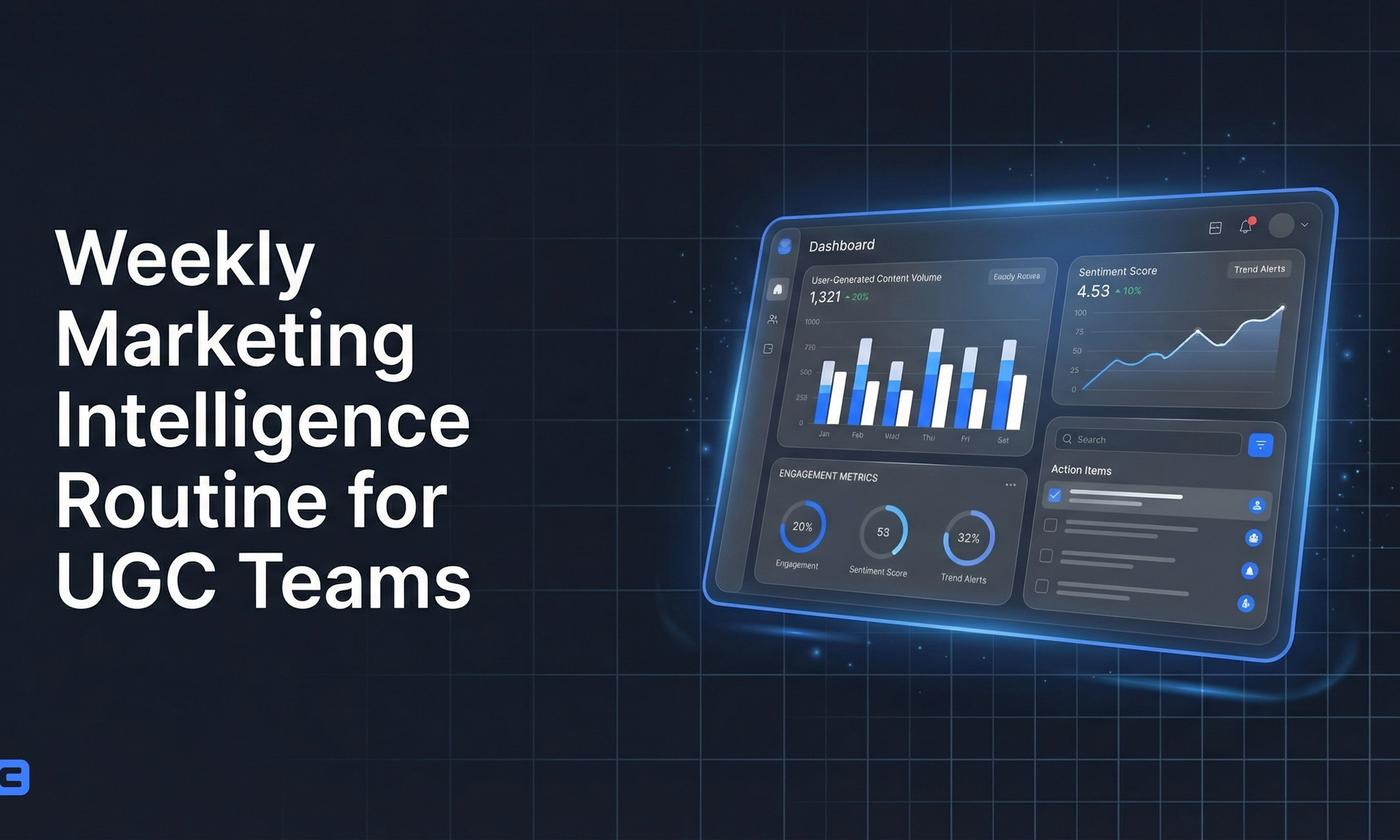 Weekly Marketing Intelligence Routine for UGC Teams