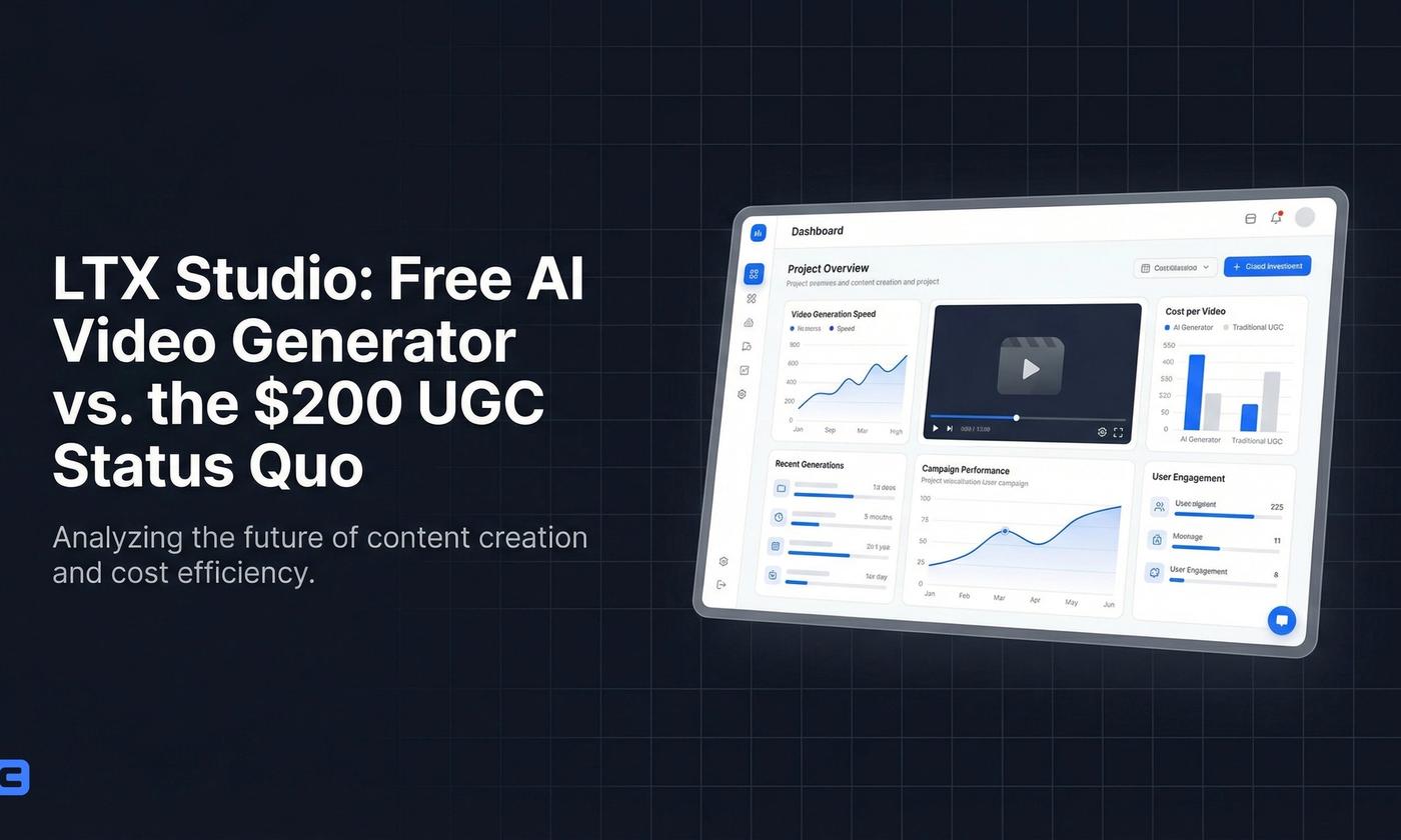 LTX Studio: Free AI Video Generator vs. the $200 UGC Status Quo