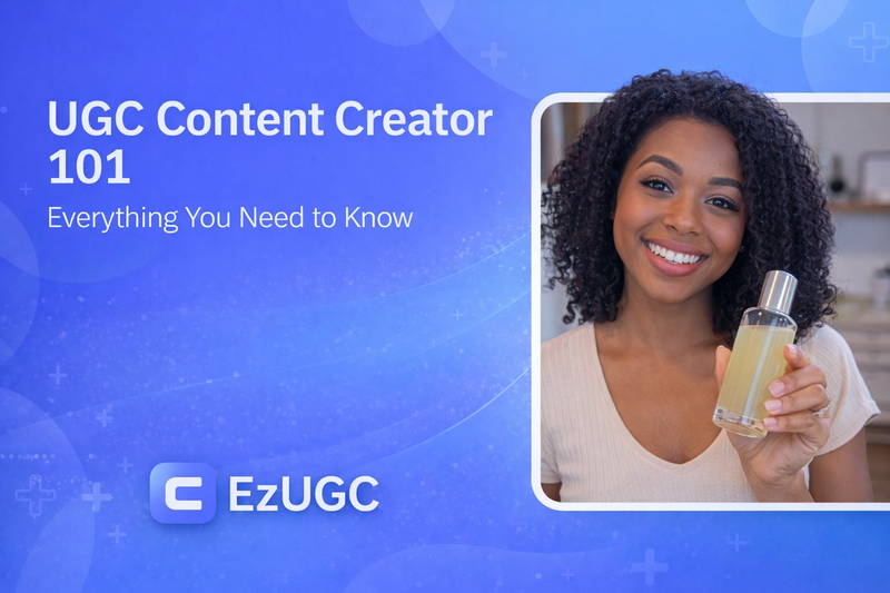 UGC creator filming a handheld product demo in natural light