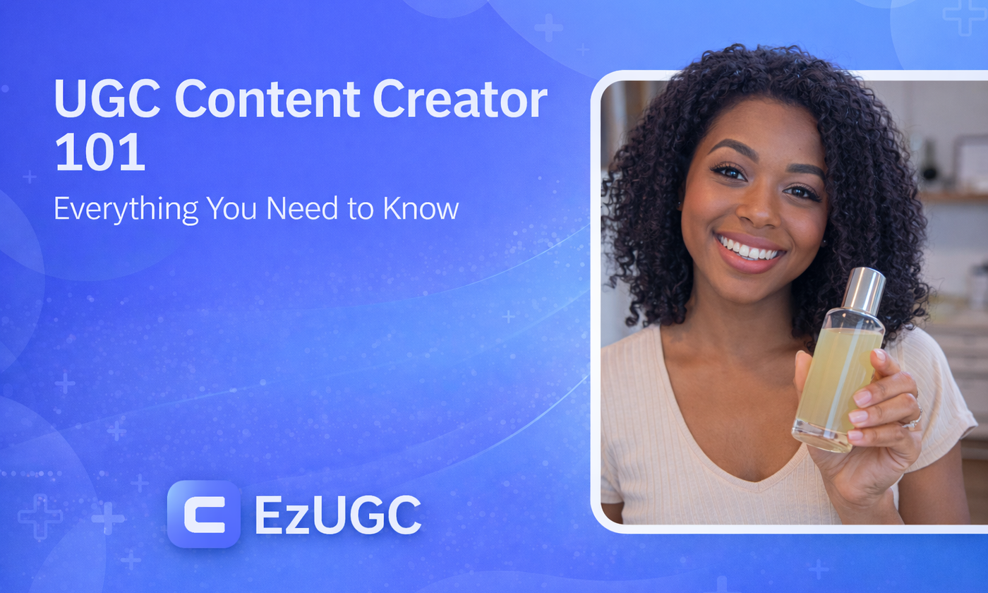 UGC creator filming a handheld product demo in natural light