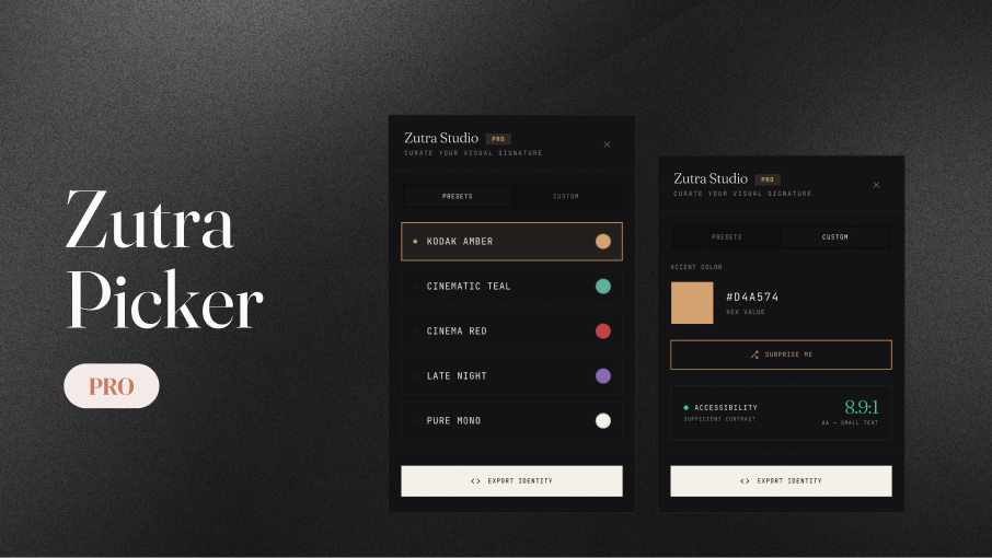 Zutra Cinematic — Astro 6 Portfolio Template for Visual Creators