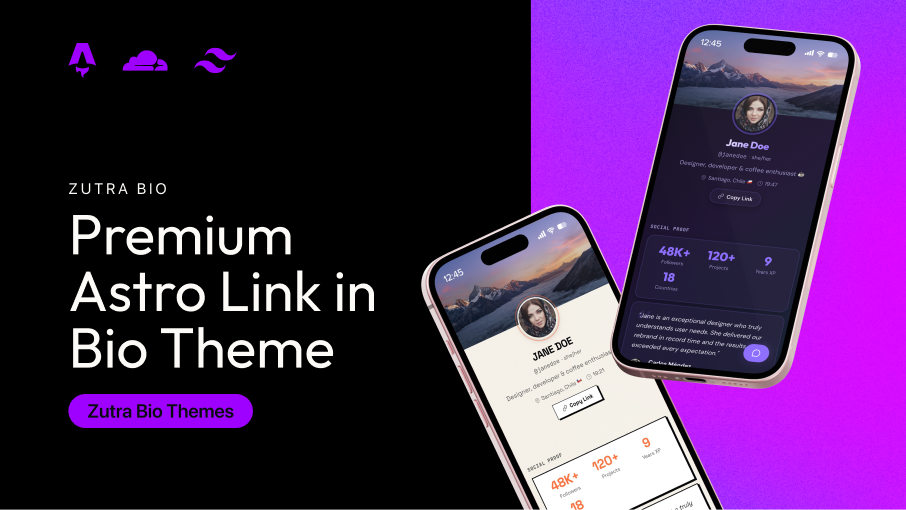 Zutrabio - Premium Astro Link in Bio Theme