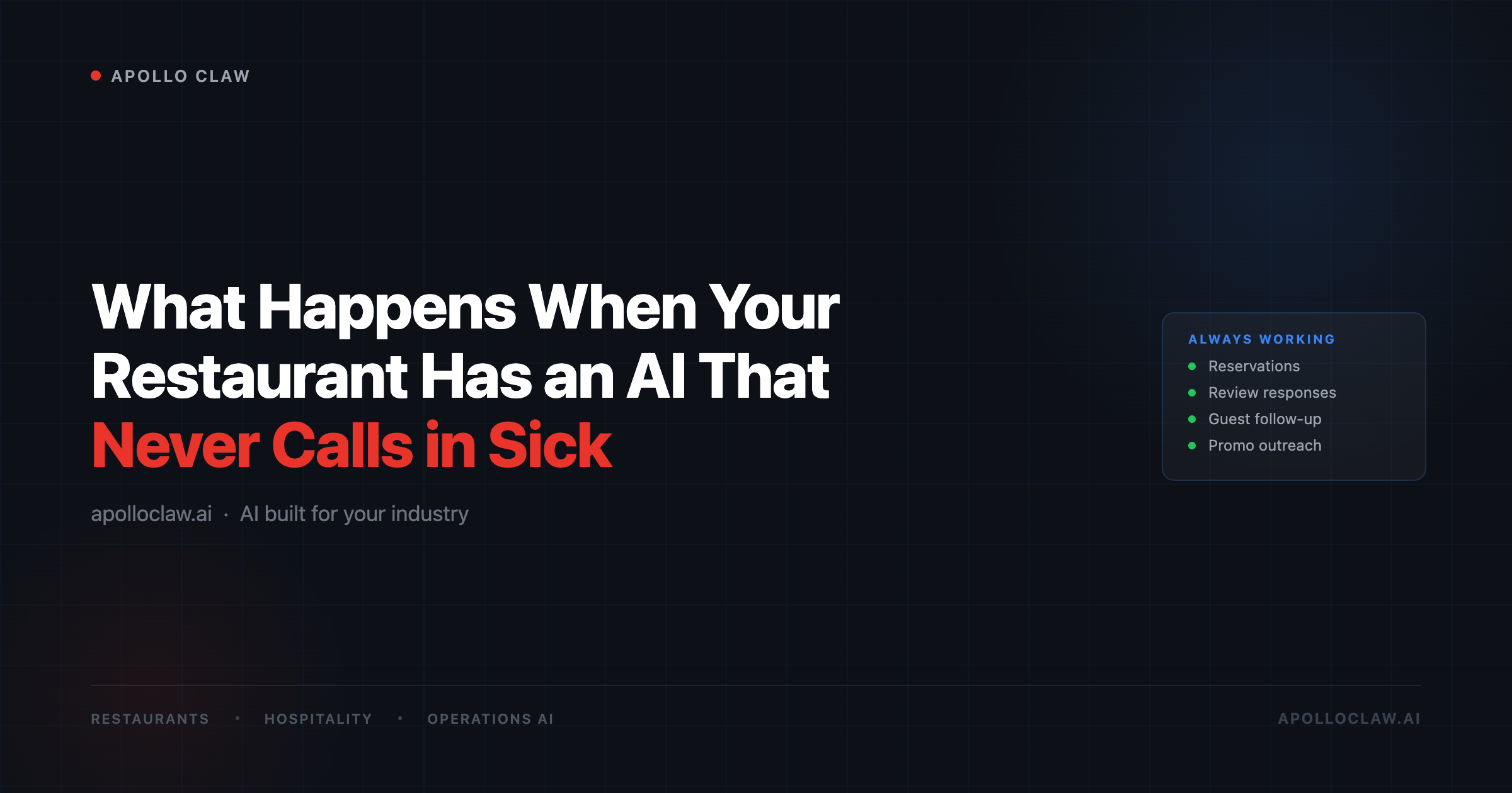 What Happens When Your Restaurant Has an AI That Never Calls in Sick